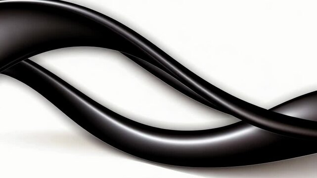 Dynamic abstract black wave on white background for modern designs