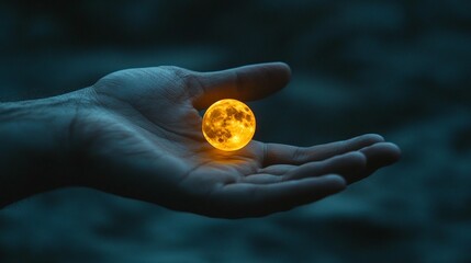 Moon in Hand: Celestial Wonder