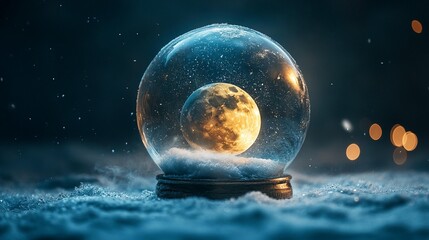 Celestial Snow Globe: Winter Moon