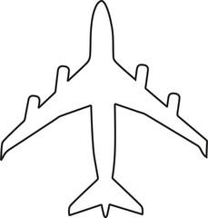 Airplane Vector Outline for Commercial Use