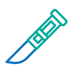 Cutter Vector Line Blue Bluish Green Icon Design