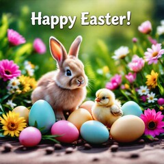 Happy Easter. Stock cards for the Easter hollydays. 