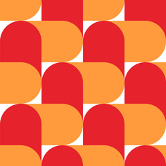 Abstract geometric seamless pattern. Minimalist geometrical ornament. Vector illustration.