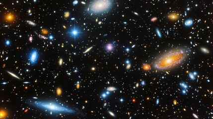 Distant Galaxies and Celestial Bodies