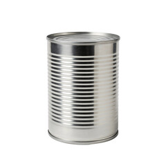 Blank tin can isolated on transparent background 