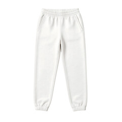 White jogger pant isolated on transparent background 