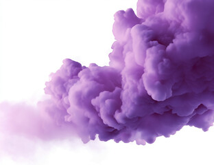 Fototapeta premium Purple Clouds on White Background PNG Clipart – High-Resolution Vector Digital Art with Clean Cutout for Graphic Design and Creative Projects