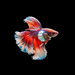Fototapeta premium Colorful betta fish siamese fighting fish aquarium fish pet fish exotic fish tropical fish betta splendens