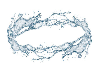 Obraz premium 抽象的な青い水しぶきの背景