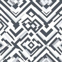 Abstract geometric pattern in grey and white.