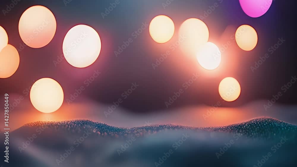 Poster abstract blue particle waves background digital art design
