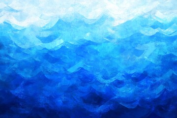 Fototapeta premium Abstract blue waves, layered in soft gradient