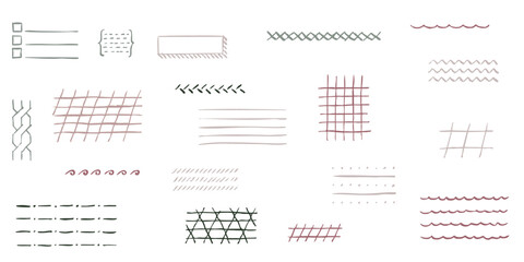 Pencil line drawn square and stripe pattern for note pages and geometric creative backgrounds