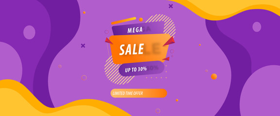 Gradient shopping discount horizontal sale banner