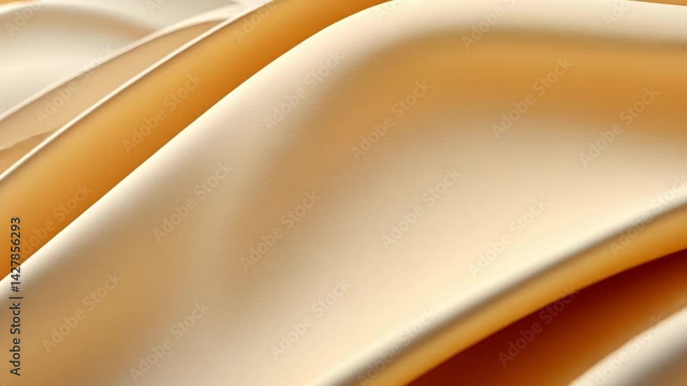 Poster elegant and luxurious soft flowing fabric in warm beige tones with smooth texture creates serene wav