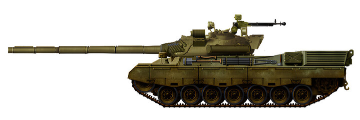 Concept of a tank based on the Leopard 1, with a turret and 125mm gun from the T-72 tank © Tikros