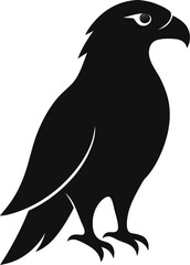 Hawk icon Silhouette vector on transparent background