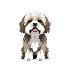 ちょこんとお座りするラサアプソ