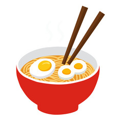 japanese food and chopsticks,ramen illustration 