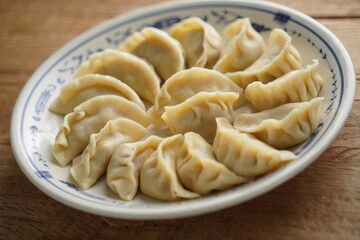 Traiditional Ukrainian Pierogi, Vareniky stuffed with cottage cheese
