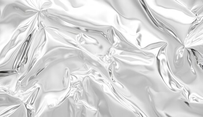 Obraz premium Abstract crumpled silver foil texture background