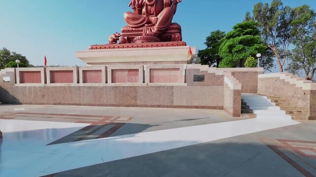 Large statue of Lord Ganesha at Dehu Road, near Pune India.