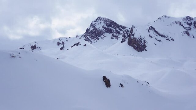Beautiful alpine landscapes in Courchevel, France