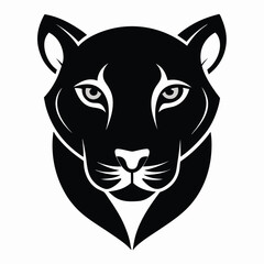 Wild Leopard Head Silhouette Sleek Minimalist Vector Art