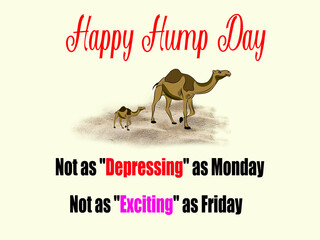 Illustration of 'Happy Hump Day' – Midweek Celebration - Happy Wednesday