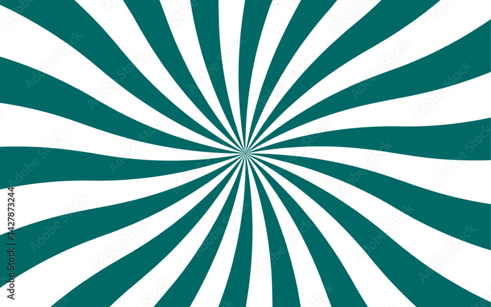 Poster Abstract hypnotic swirl pattern with  colorful and white curved rays. Spiral sunburst and sunlight beam burst background. Sunburst and striped pattern retro sun line texture.
