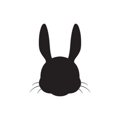 Head rabbit vector illustration silhouette template