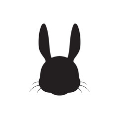 Head rabbit vector illustration silhouette template