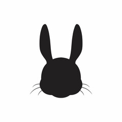 Head rabbit vector illustration silhouette template