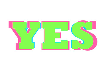 YESの文字のロゴマーク
