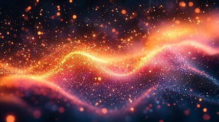 Obraz premium Sparkling energy wave, abstract background