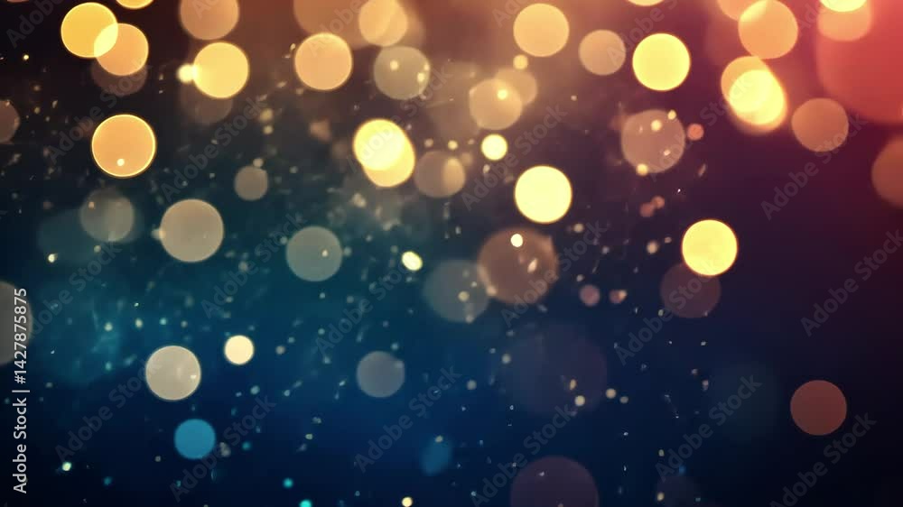 Poster glittering bokeh motion background shining with vibrant colors in a dreamy atmosphere, abstract shin