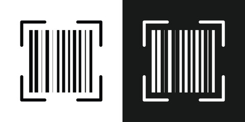 Barcode icon. Barcode vector icon. Simple fake bar code. Bar code for web design. Barcode product distribution icon. Vector illustration isolated on white background. Business concept barcode in eps10