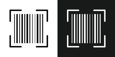 Barcode icon. Barcode vector icon. Simple fake bar code. Bar code for web design. Barcode product distribution icon. Vector illustration isolated on white background. Business concept barcode in eps10