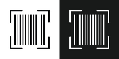 Barcode icon. Barcode vector icon. Simple fake bar code. Bar code for web design. Barcode product distribution icon. Vector illustration isolated on white background. Business concept barcode in eps10