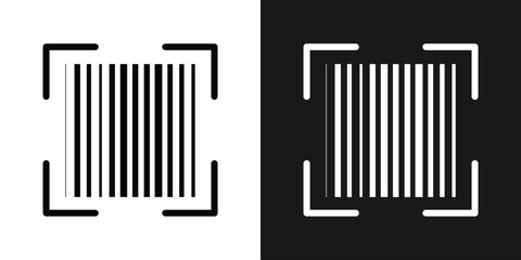 Realistic barcode. Barcode icon. Vector illustration. Barcode icon. Barcode vector icon. Simple fake bar code. Bar code for web design in eps 10.