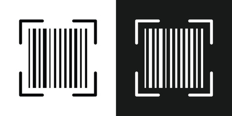 Realistic barcode. Barcode icon. Vector illustration. Barcode icon. Barcode vector icon. Simple fake bar code. Bar code for web design in eps 10.