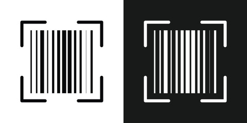 Realistic barcode. Barcode icon. Vector illustration. Barcode icon. Barcode vector icon. Simple fake bar code. Bar code for web design in eps 10.
