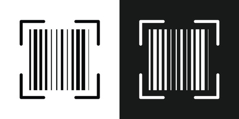 Realistic barcode. Barcode icon. Vector illustration. Barcode icon. Barcode vector icon. Simple fake bar code. Bar code for web design in eps 10.