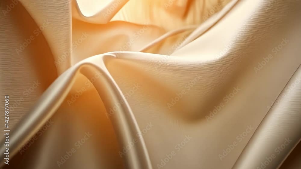 Poster elegant soft beige fabric smooth draping textile with warm texture for inviting design applications 