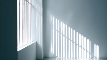 with natural light casting diagonal lines clean and elegant composition