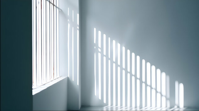 with natural light casting diagonal lines clean and elegant composition