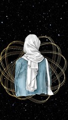 A woman who remains awake in the darkness of the world