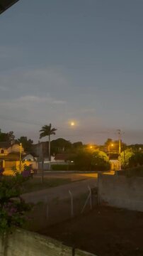 sunset in the city, Paraguay. 