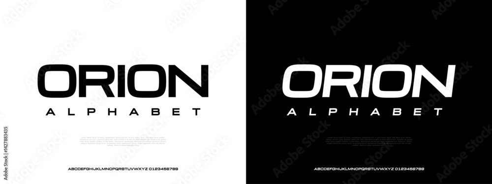 Poster space display font � futuristic sci-fi sans typeface eps