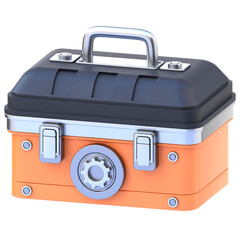 Labor Day 3D Toolbox Icon – Cartoon Style, Construction Tools, Worker’s Equipment, Labor Day Celebration, Industrial Safety Gear, Work Tools, Labor Work Essentials, Building Supplies